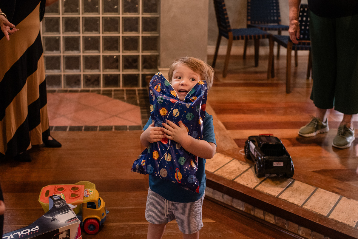 trabalho documental de fotografia em um aniversário infantil