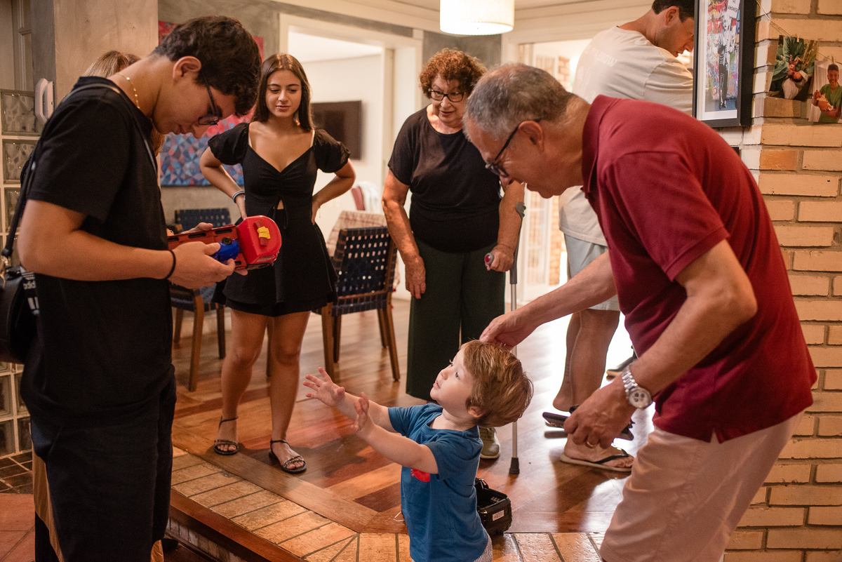 trabalho documental de fotografia em um aniversário infantil