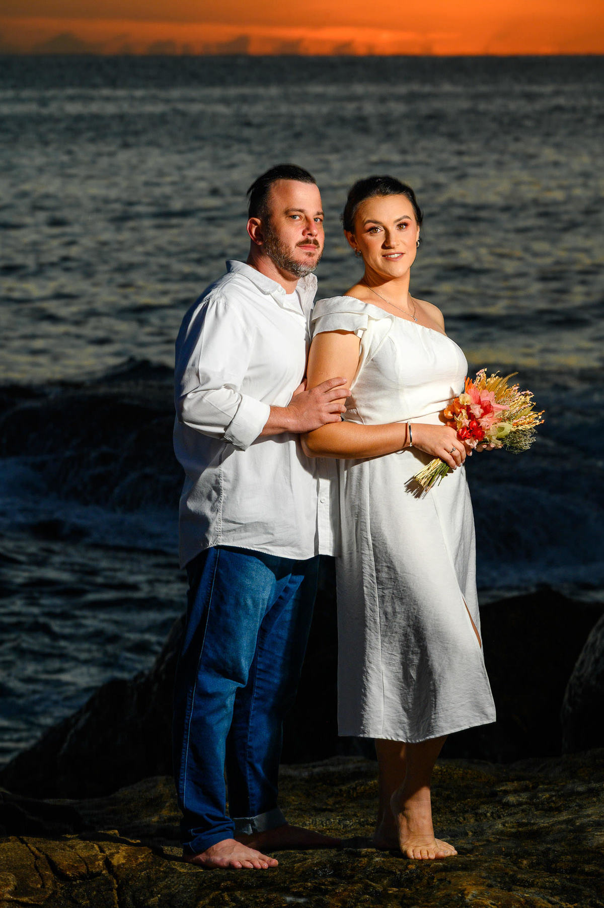 pré wedding elegante na praia do Estaleirinho