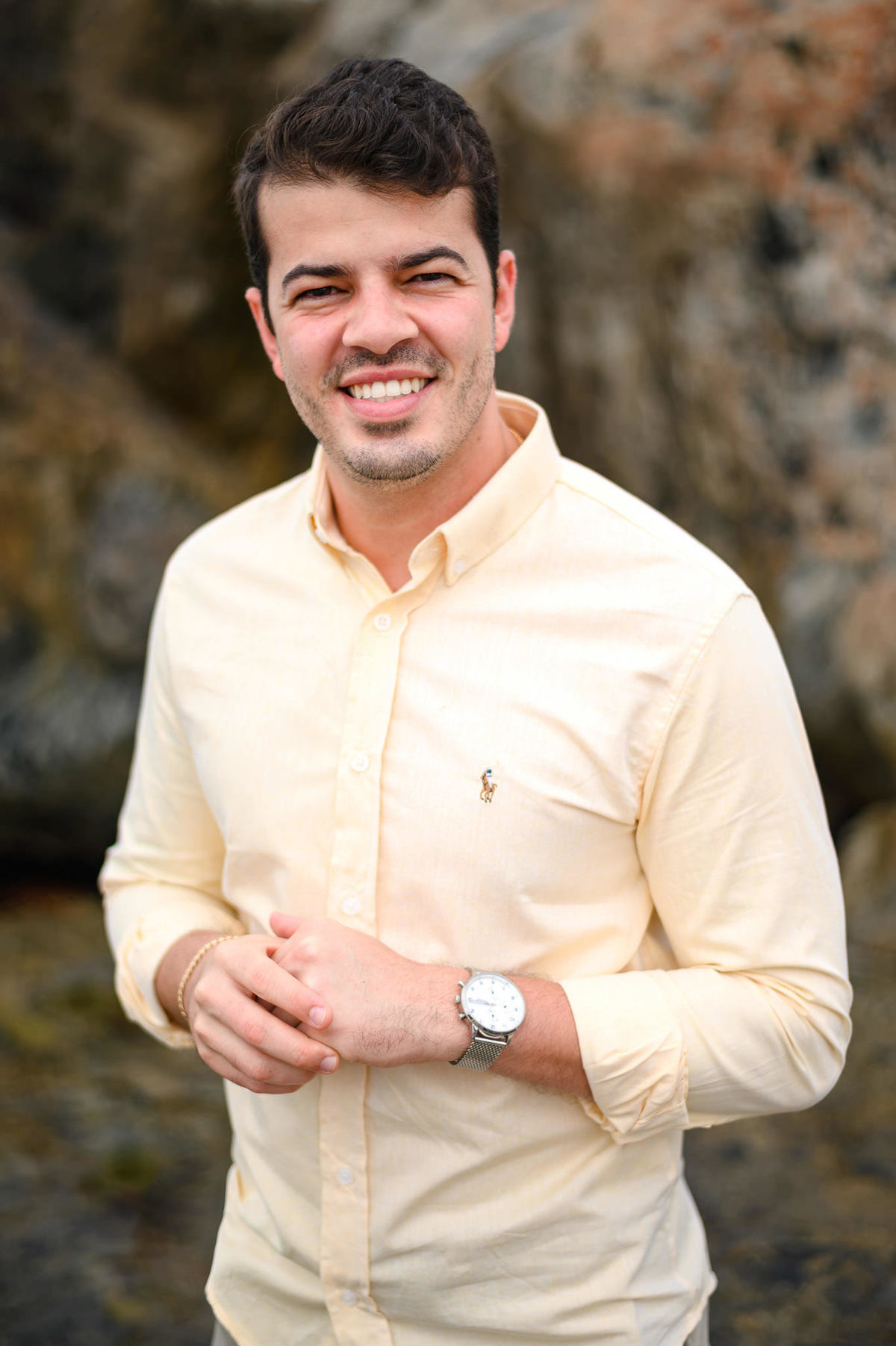 retrato do pai em ensaio gestante