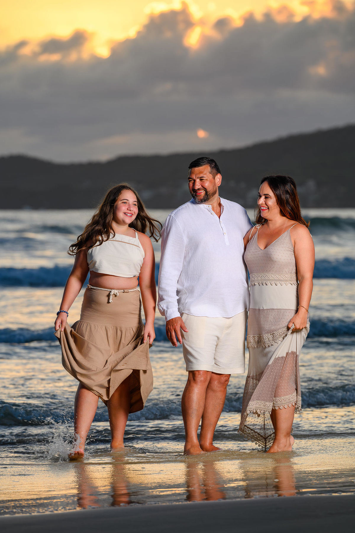 Ensaio fotográfico em família no litoral de Santa Catarina