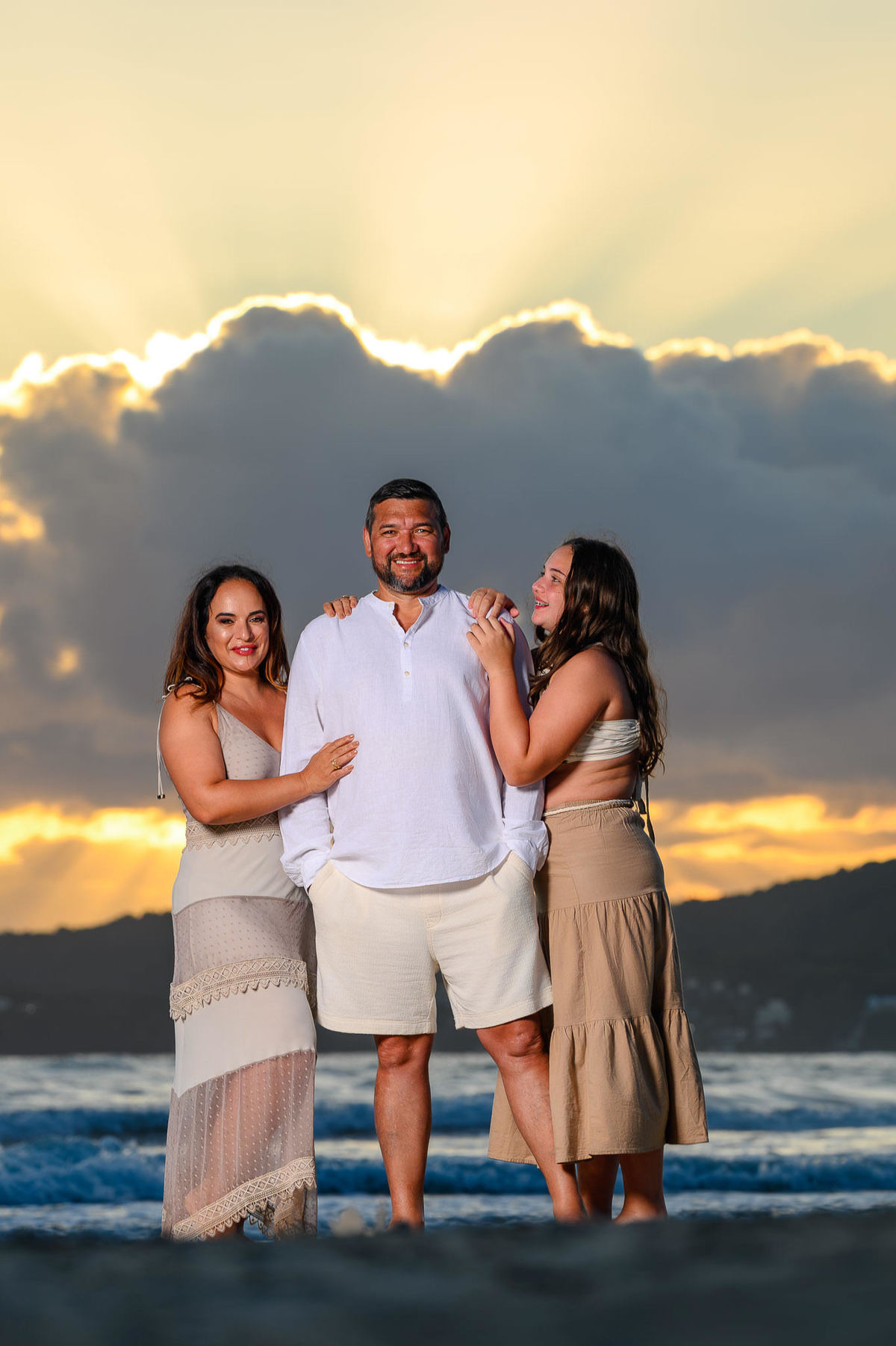 Ensaio fotográfico em família no litoral de Santa Catarina