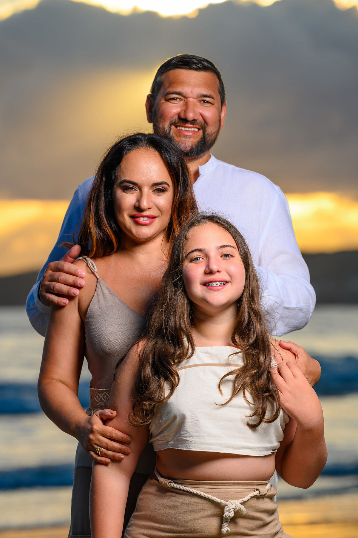 Ensaio fotográfico em família no litoral de Santa Catarina