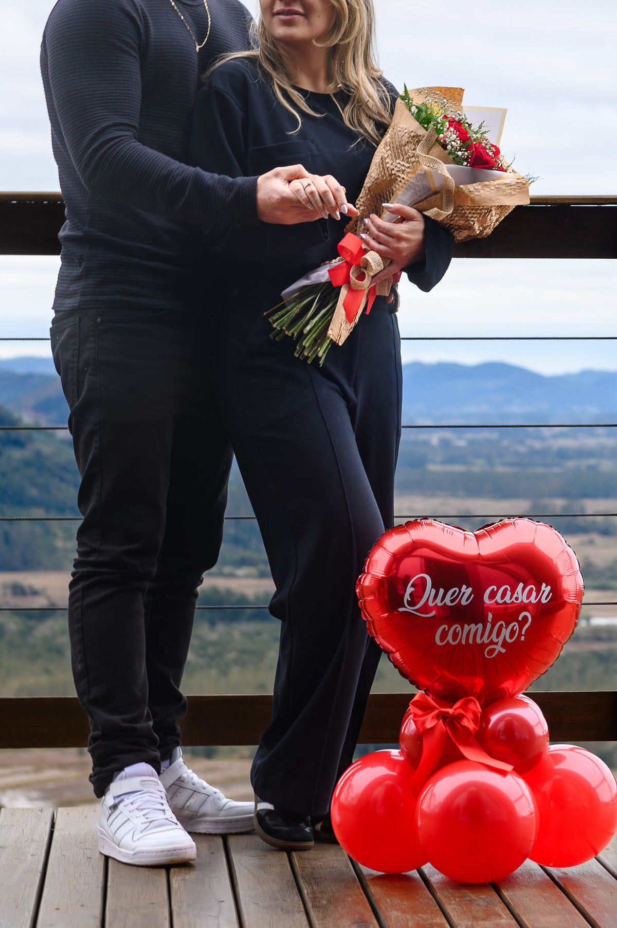 Pedido de casamento em Praia Grande SC com vista para a serra