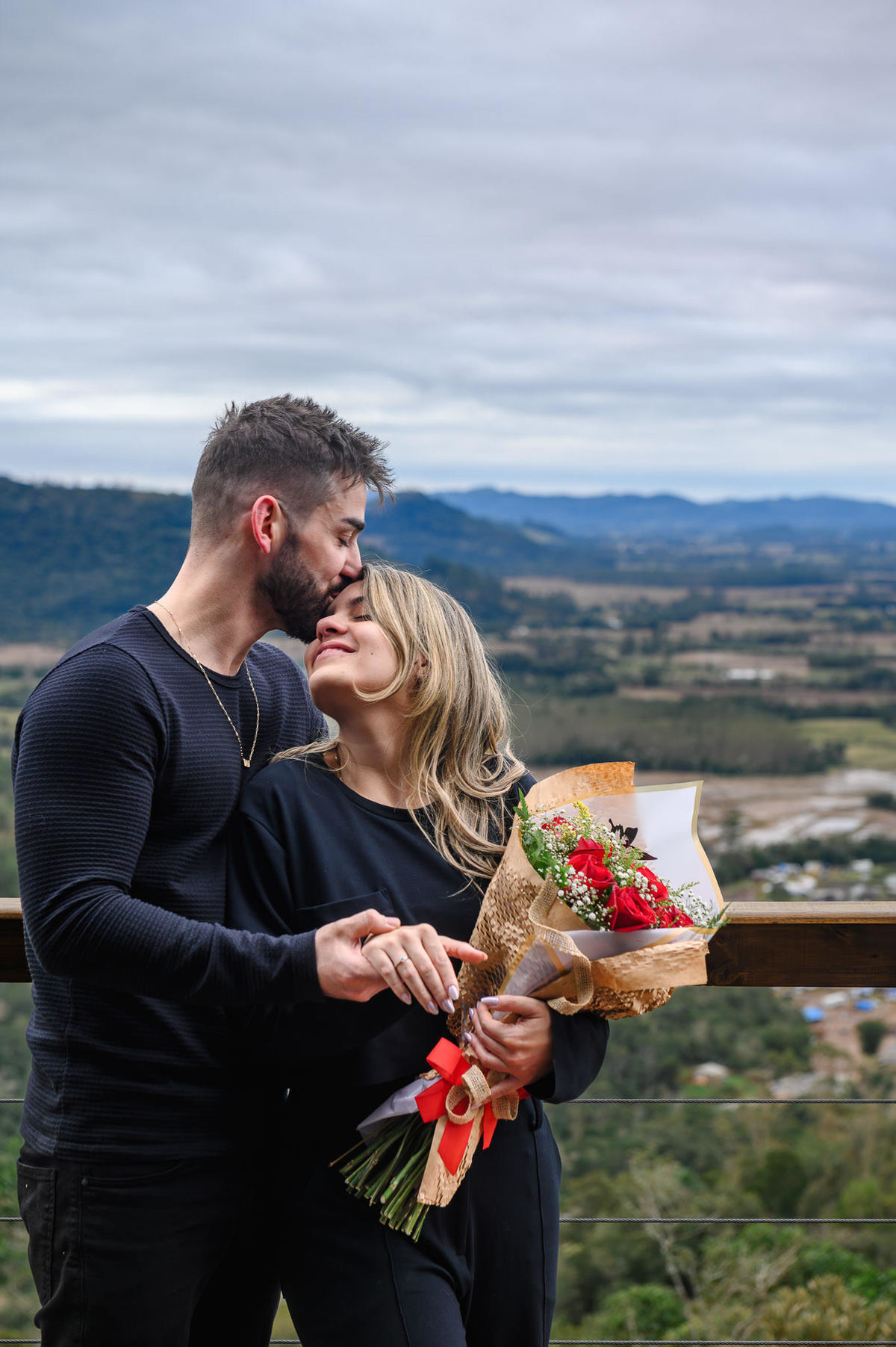 Pedido de casamento em Praia Grande SC com vista para a serra