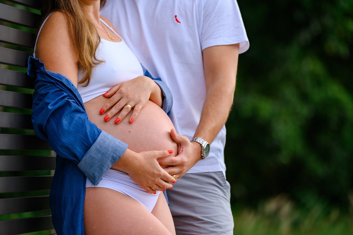 Gestante em ensaio fotográfico no Vivapark Porto Belo SC