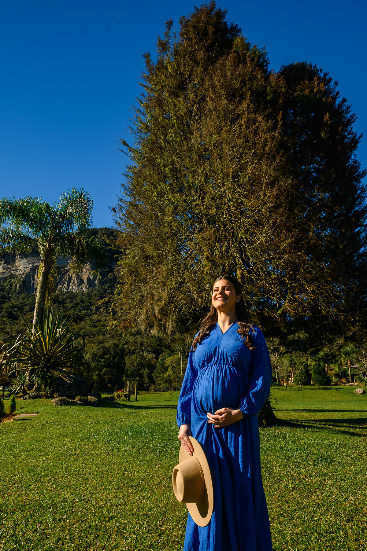 Ensaio gestante no Vale dos Ventos em Rio dos Cedros SC