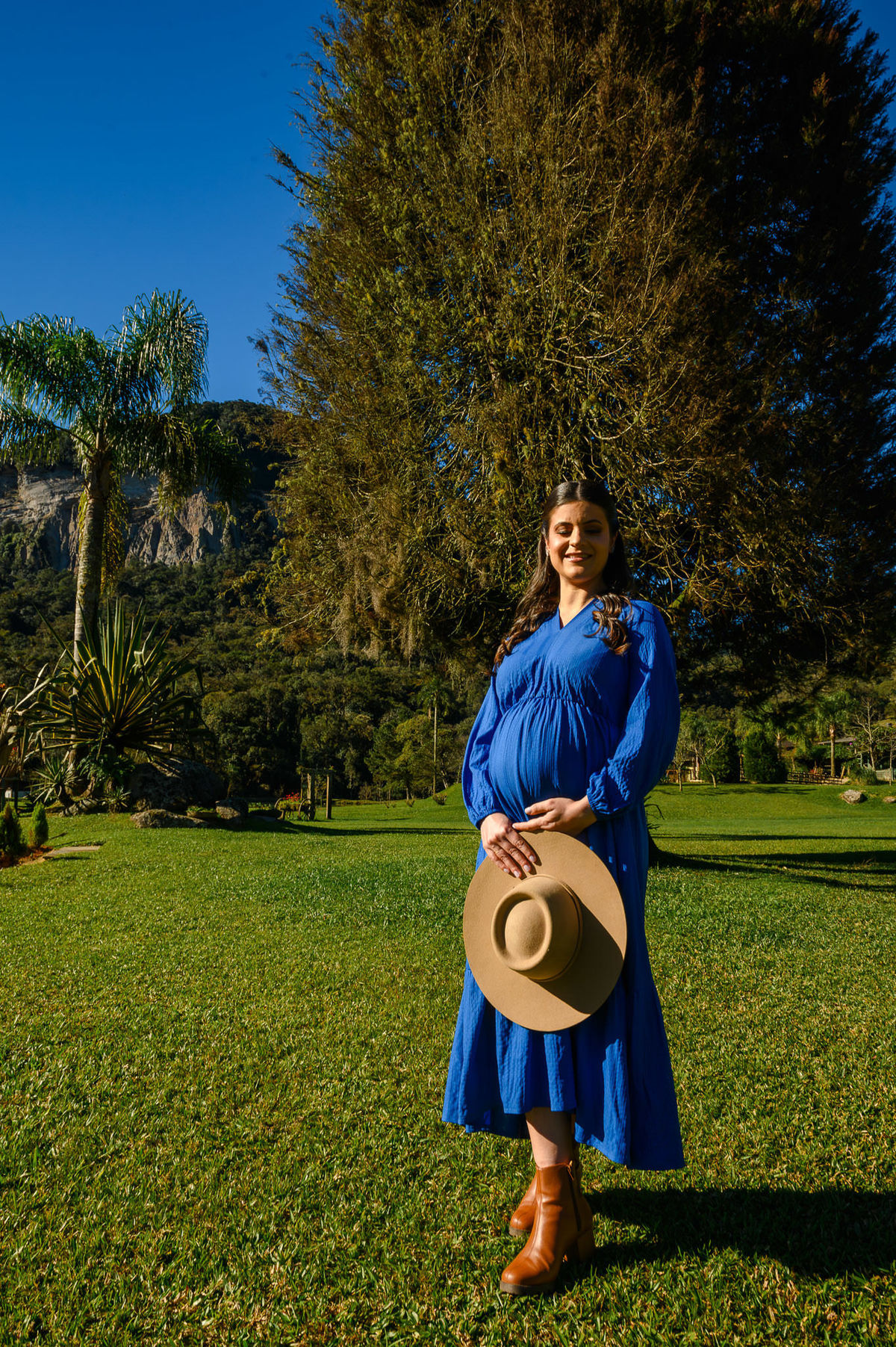 Ensaio gestante no Vale dos Ventos em Rio dos Cedros SC