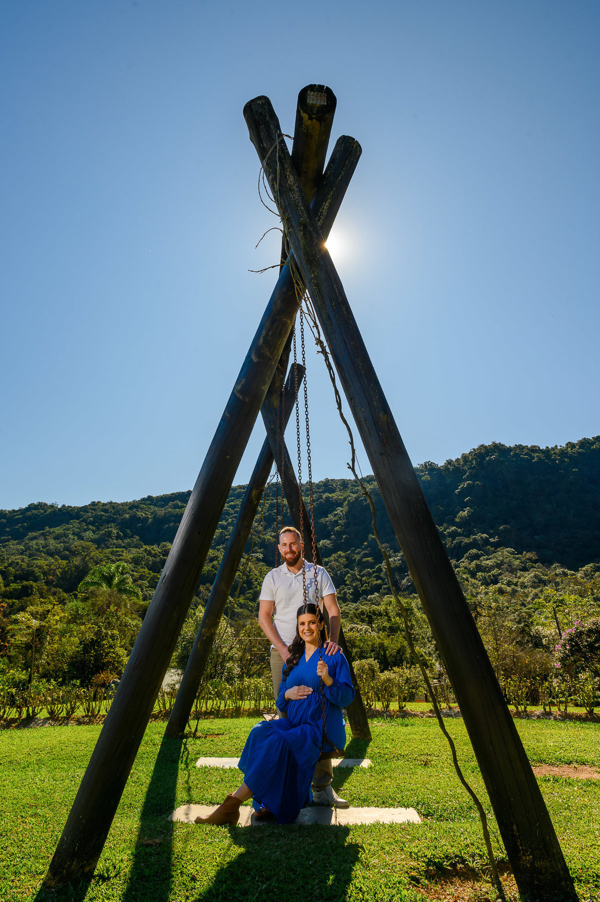 Ensaio gestante no Vale dos Ventos em Rio dos Cedros SC