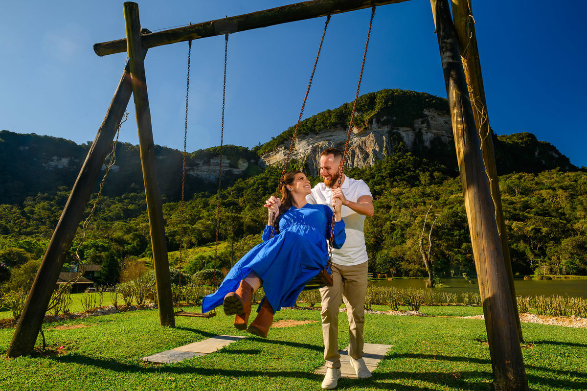 Ensaio gestante no Vale dos Ventos em Rio dos Cedros SC