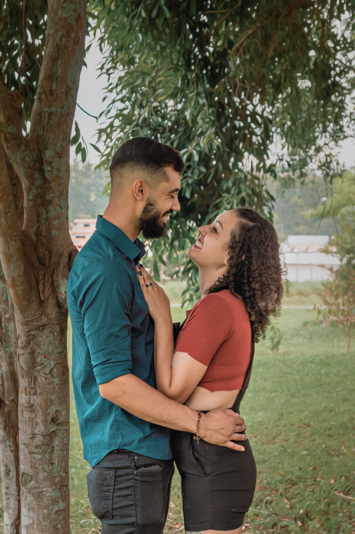 casal-se olhando-no-parque