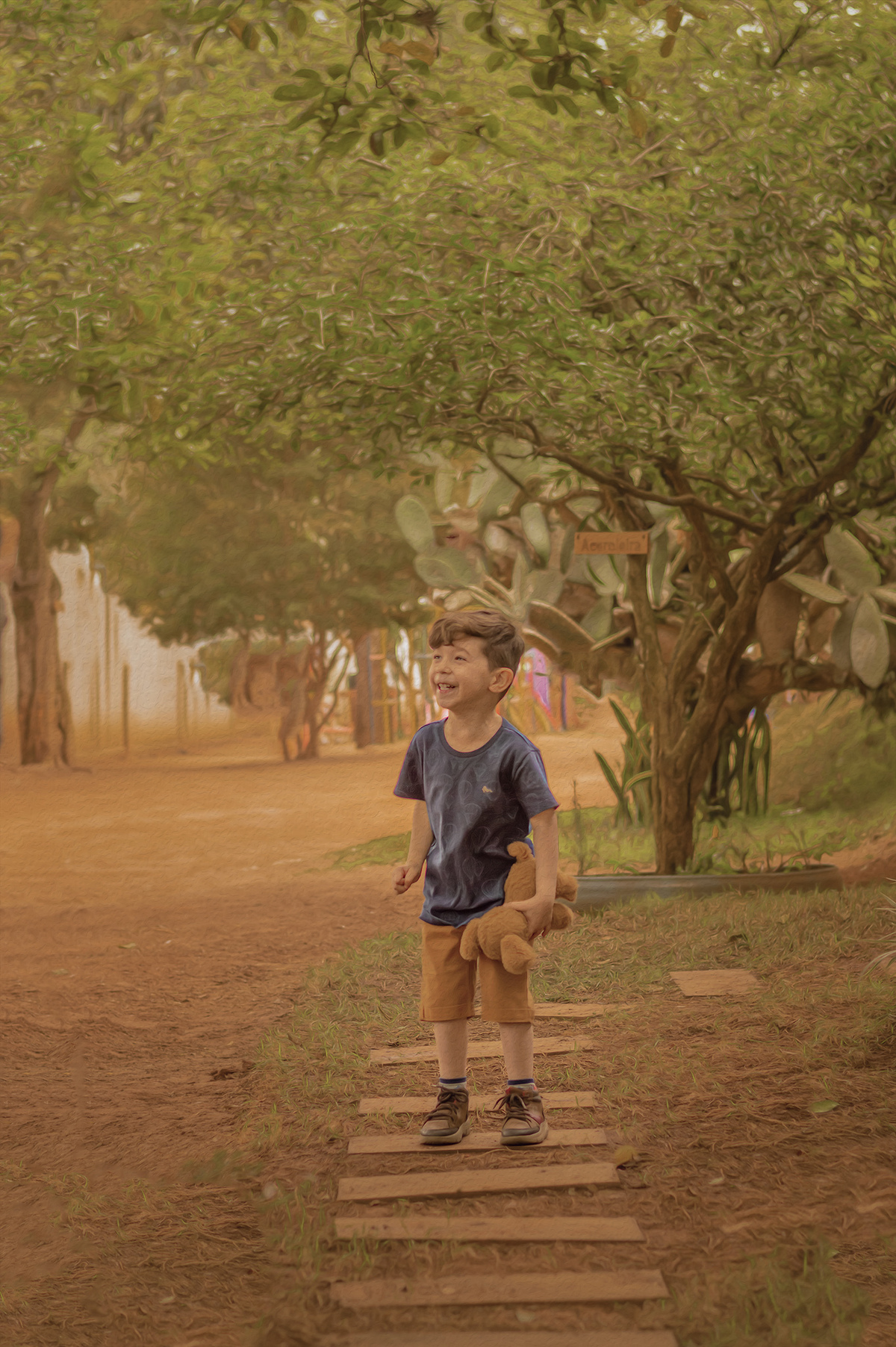 Menino na natureza