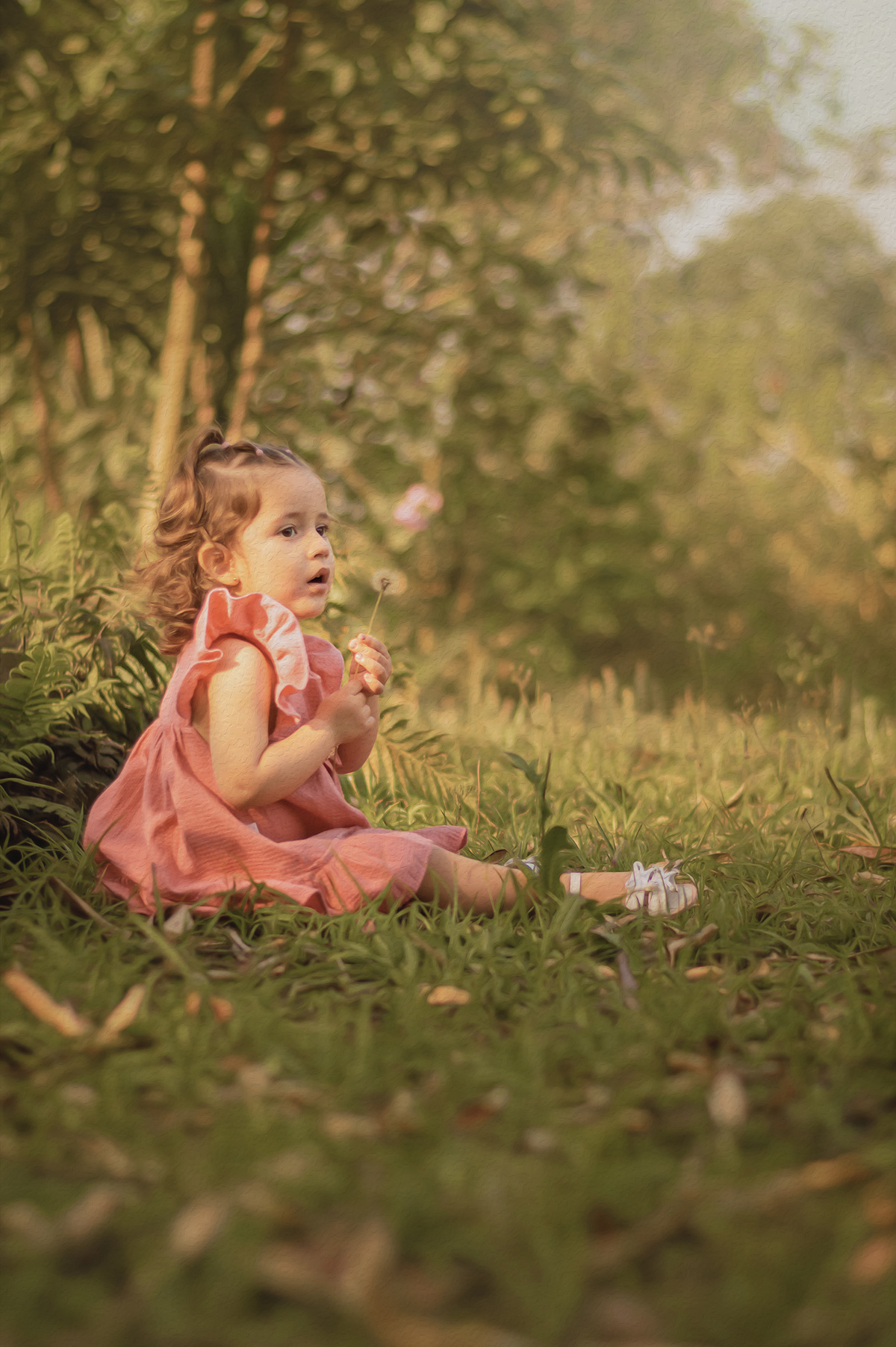 foto menina na natureza