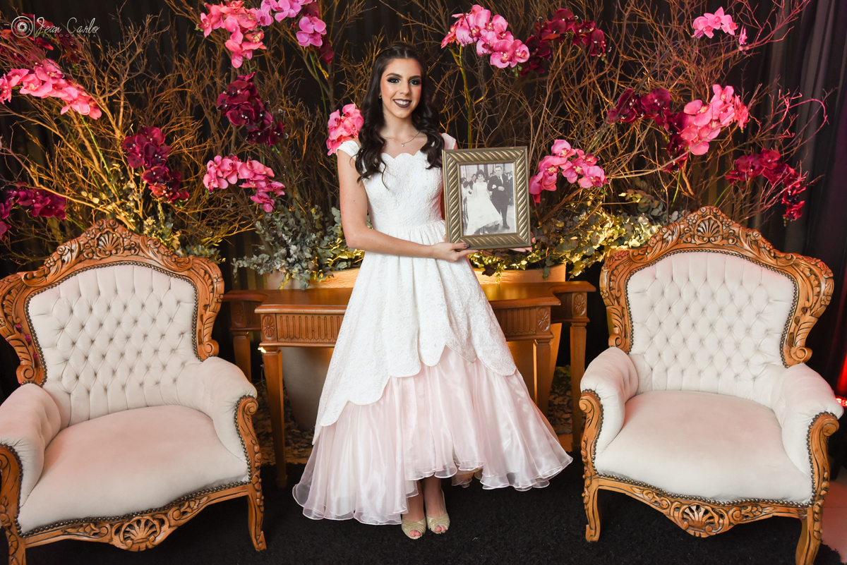 vestido da avo no 15 anos