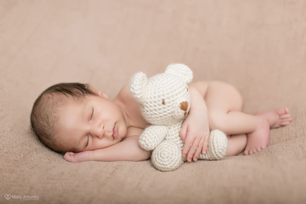 ursinho de croché com bebê