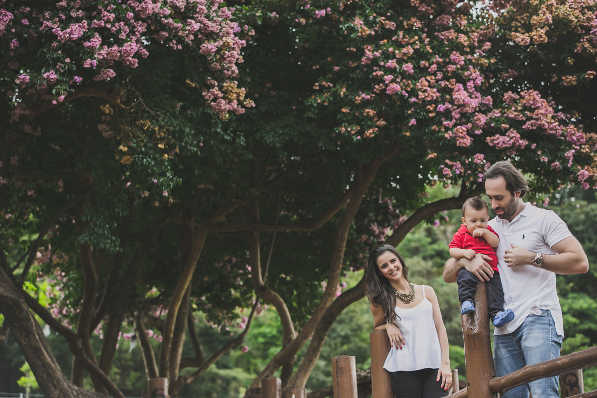 pais com o filho no colo