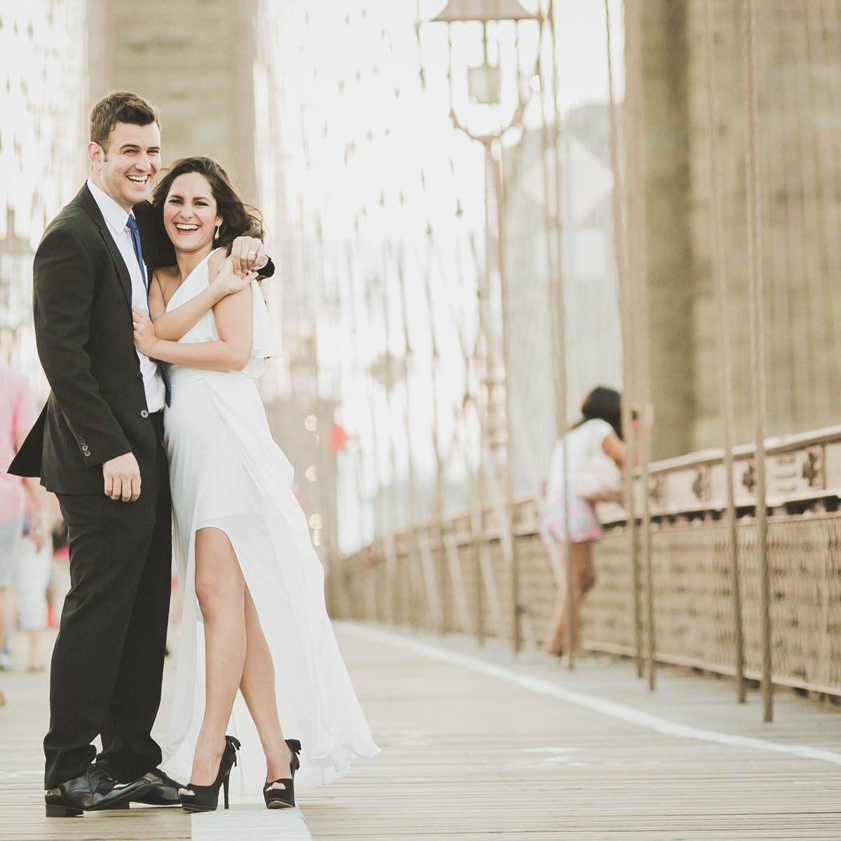 casal na ponte do Brooklyn