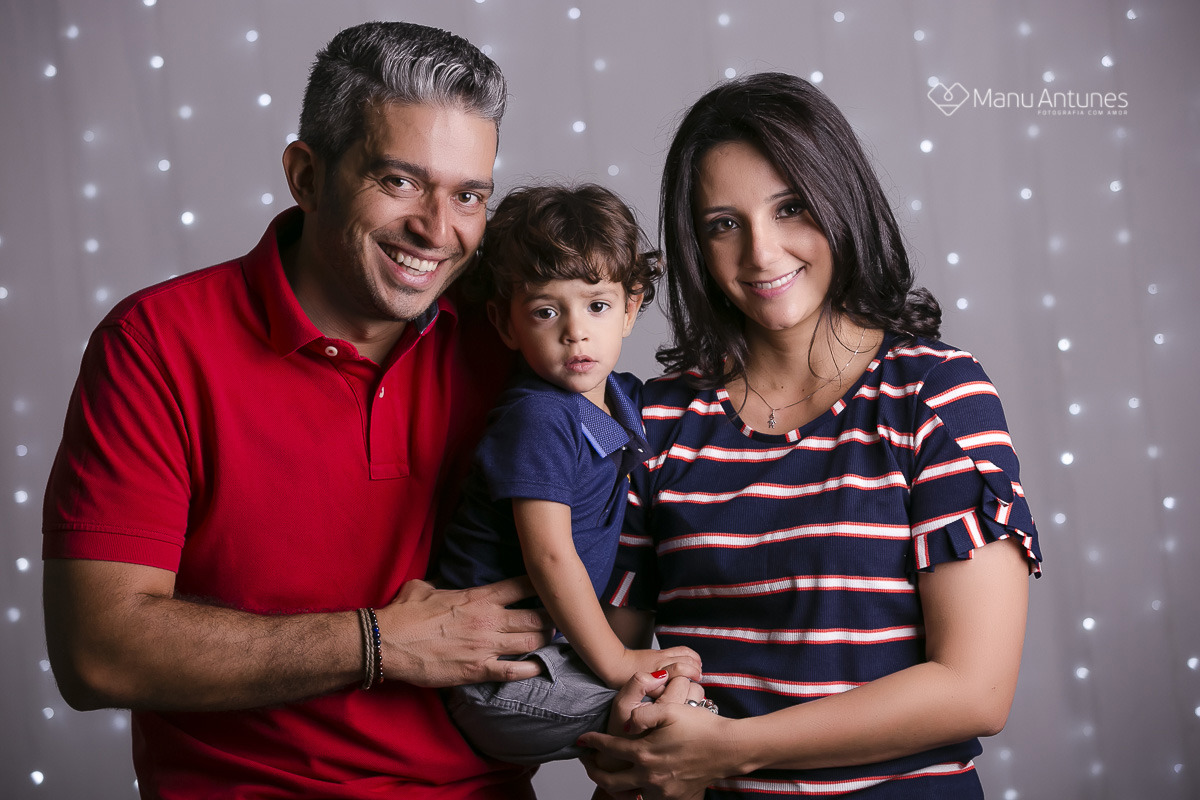 família em fotos de natal