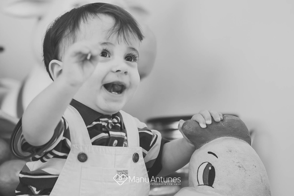 preto e branco em festa infantil