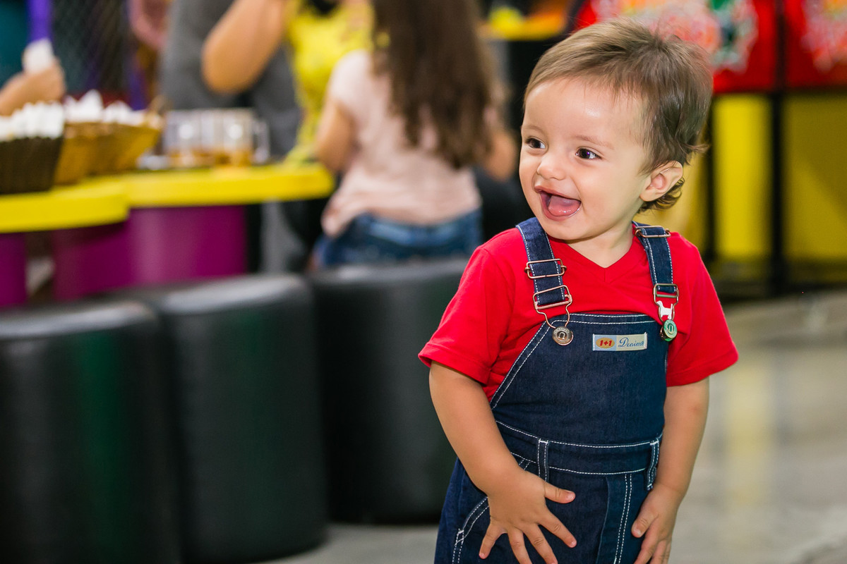 sorriso na festa de criança
