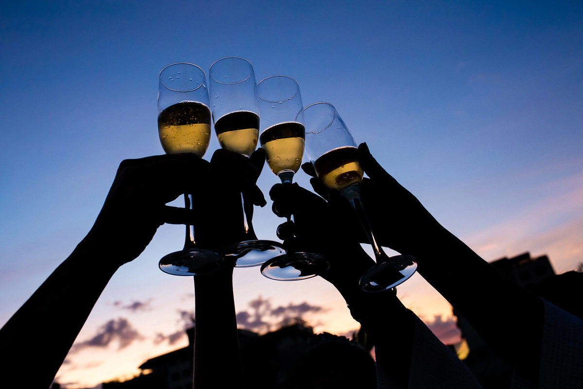 brinde durante o making of