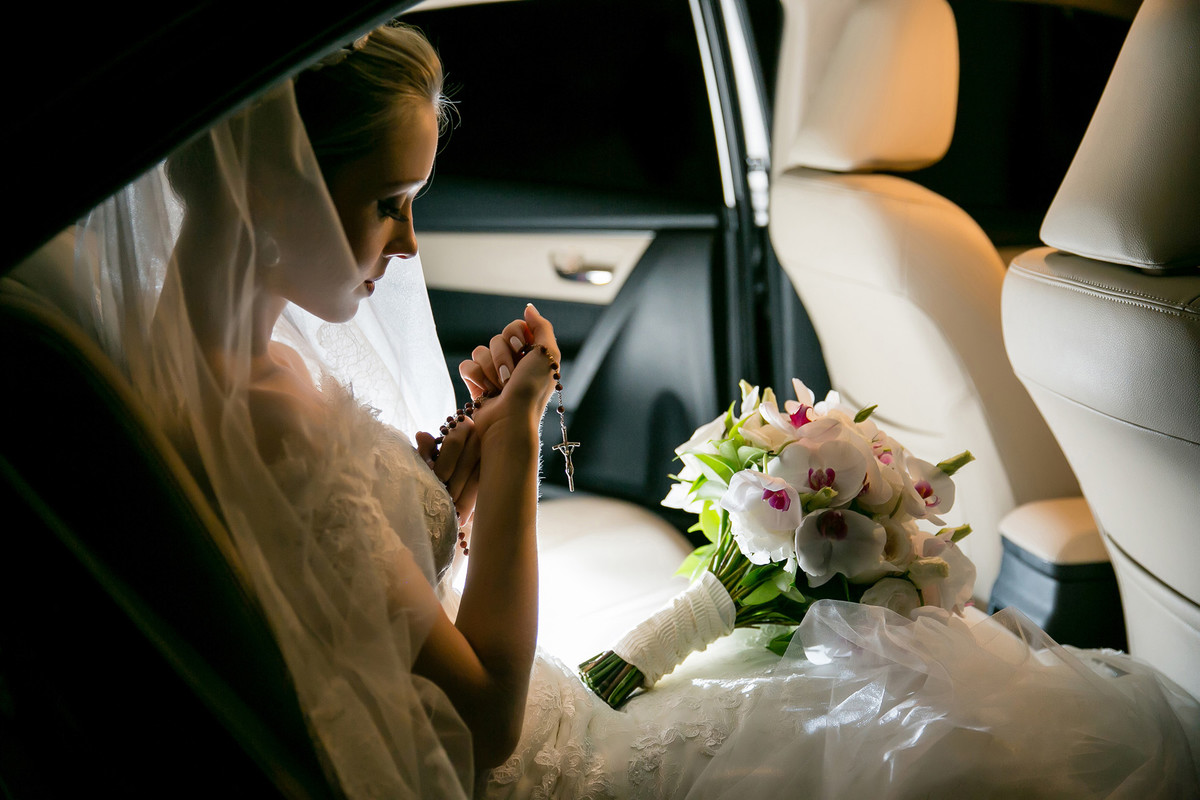 noiva se preparando para o casamento