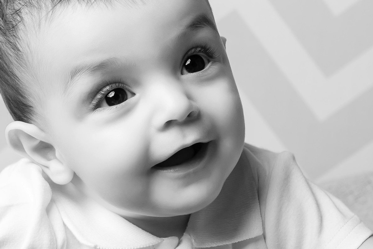 olhar preto e branco