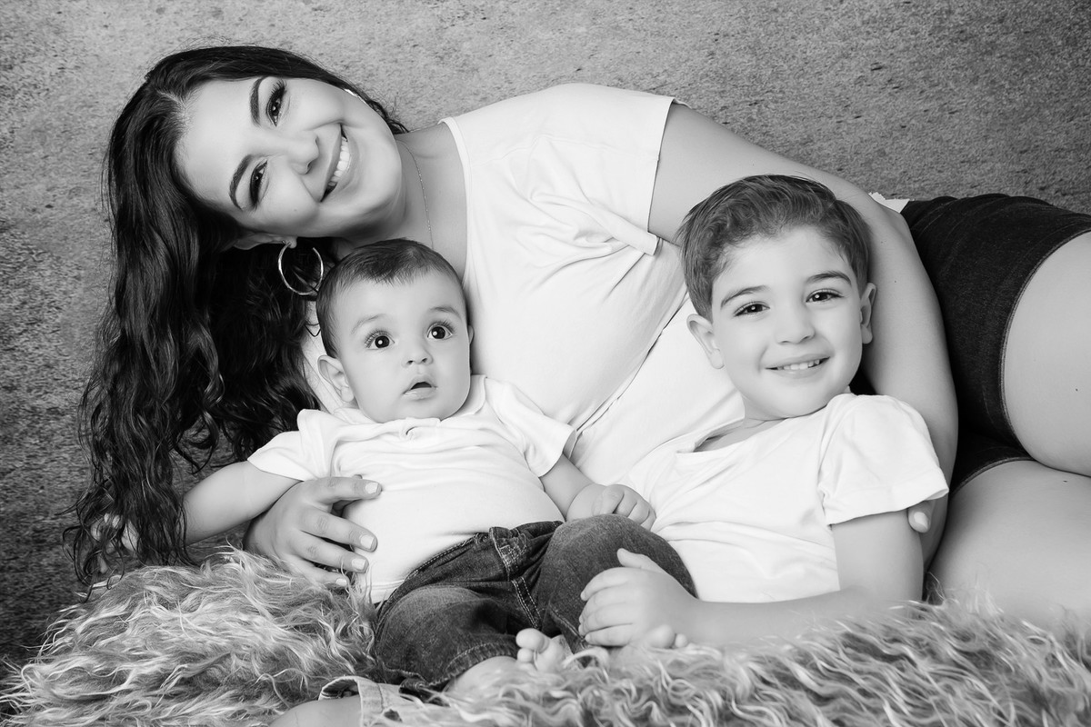 família em estúdio