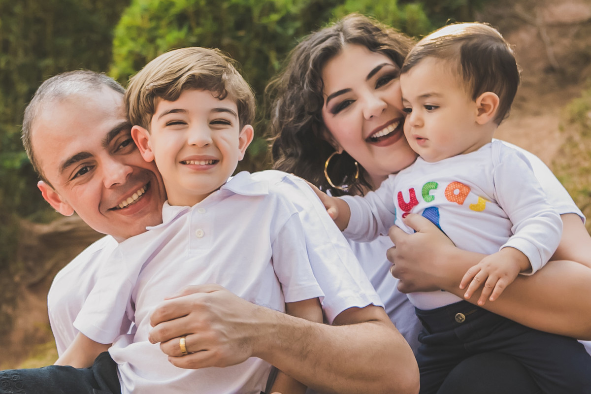 família sorridente