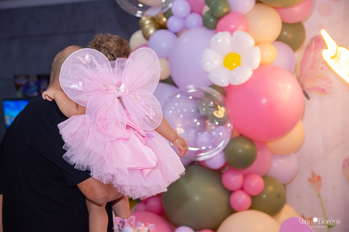 Decoração Jardim de Borboletas Clara 1 ano Taquara RJ