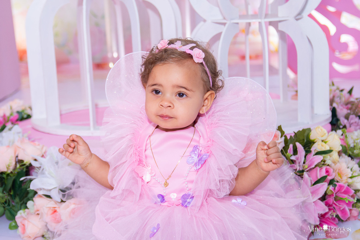 Decoração Jardim de Borboletas Clara 1 ano Taquara RJ