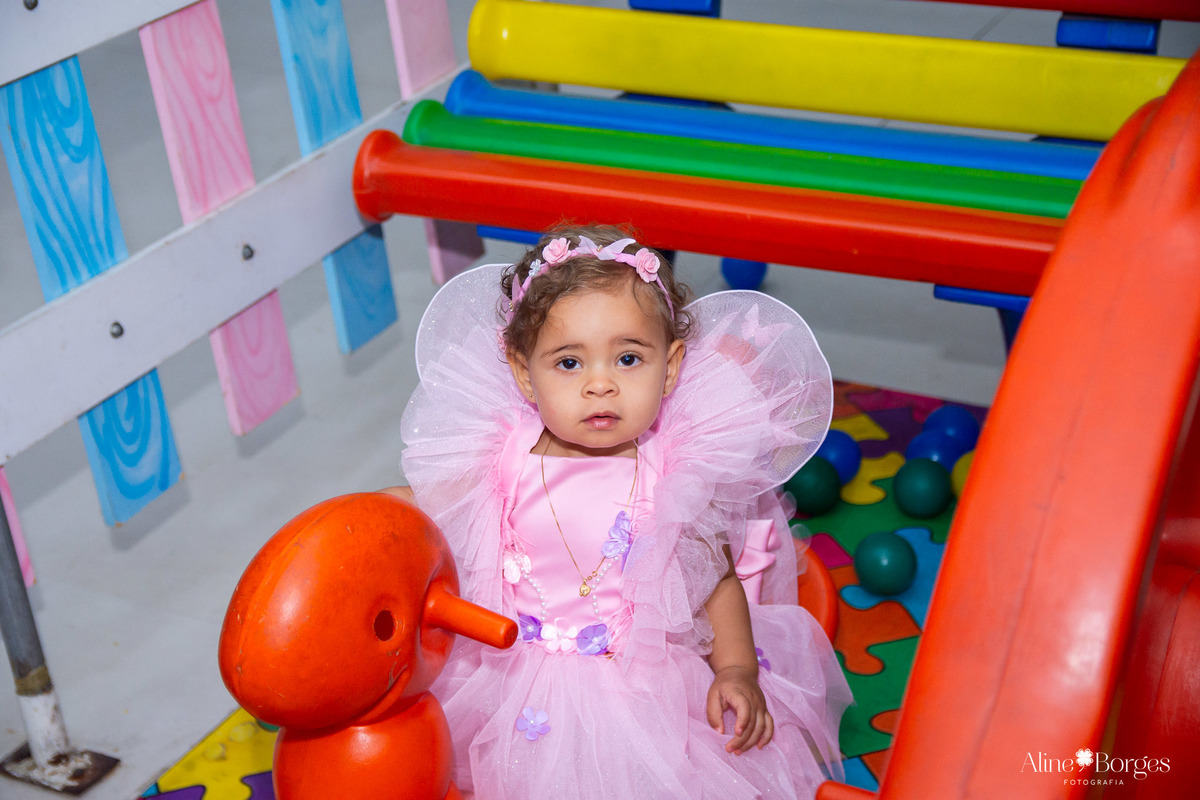 Decoração Jardim de Borboletas Clara 1 ano brincando Taquara RJ