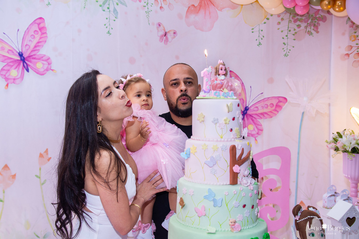 tema Jardim de Borboletas Clara 1 ano hora do parabens Taquara RJ