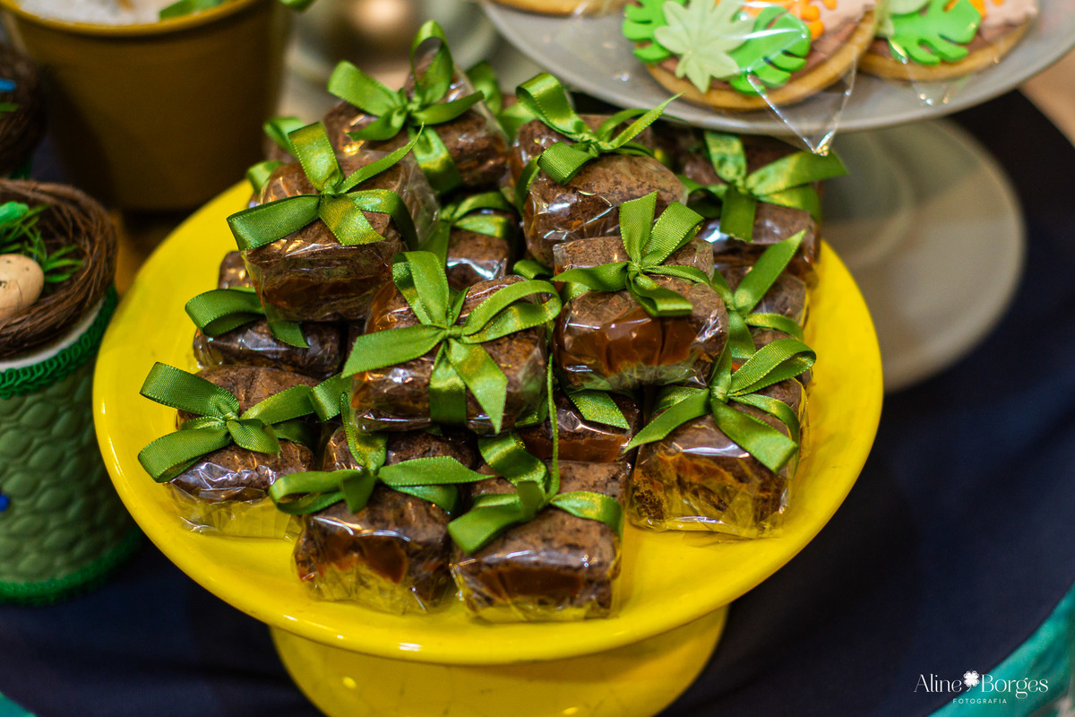 Personalizados de luxo para a festa Jurassic Park na casa de festas Brincadeira é Coisa Séria.