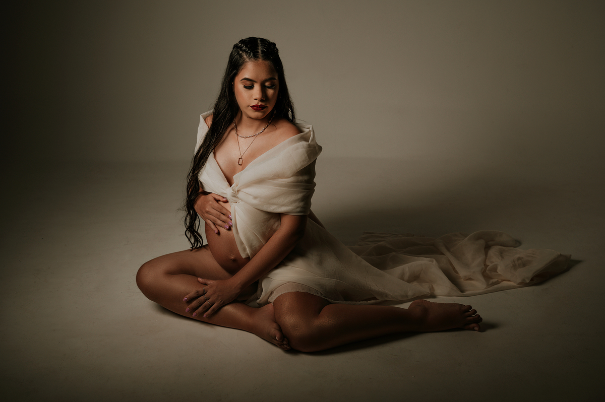 Ensaio Gestante Estúdio - Akleinefotografias