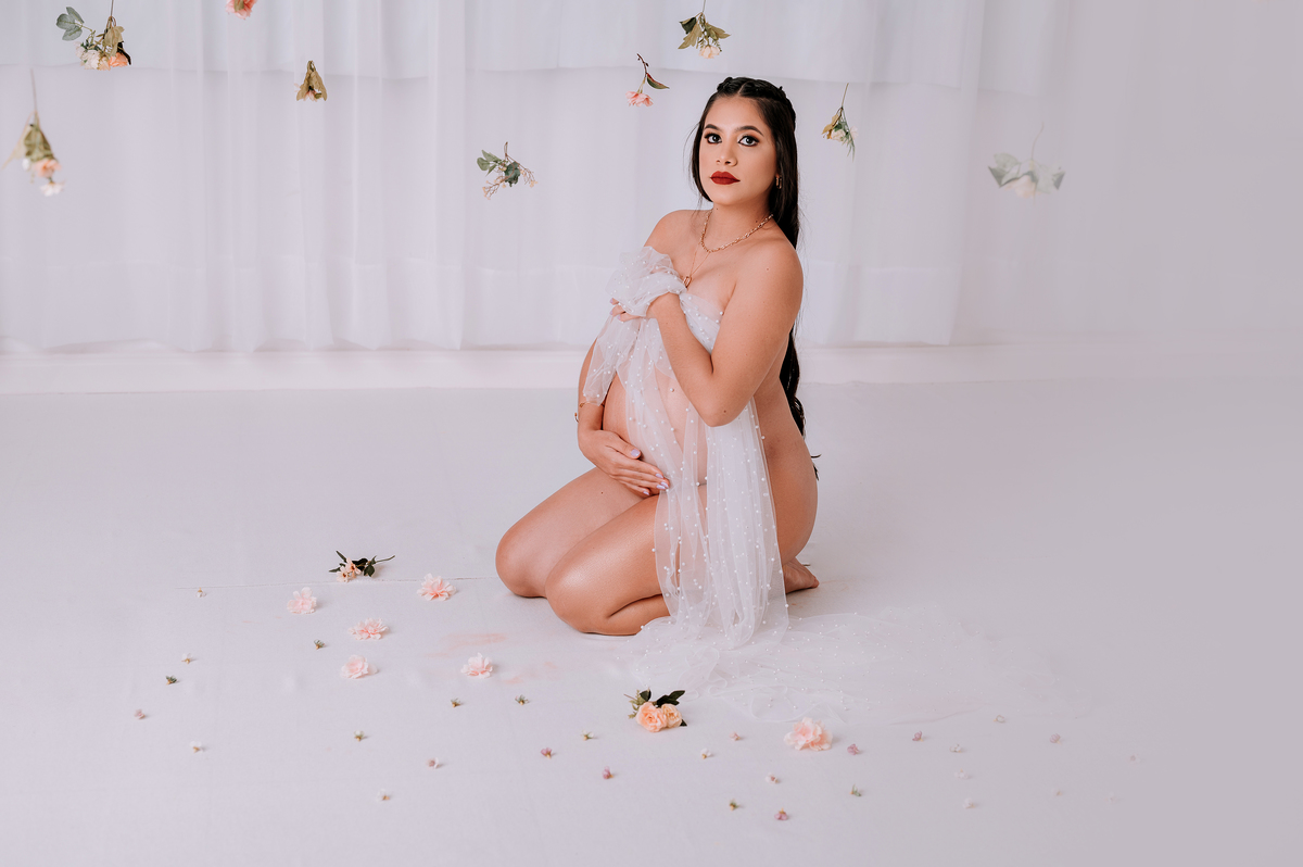 Ensaio Gestante Estúdio - Akleinefotografias