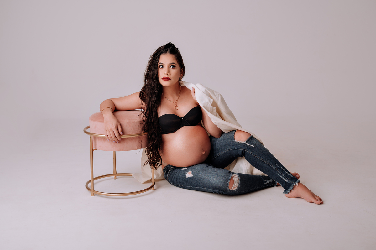 Ensaio Gestante Estúdio - Akleinefotografias