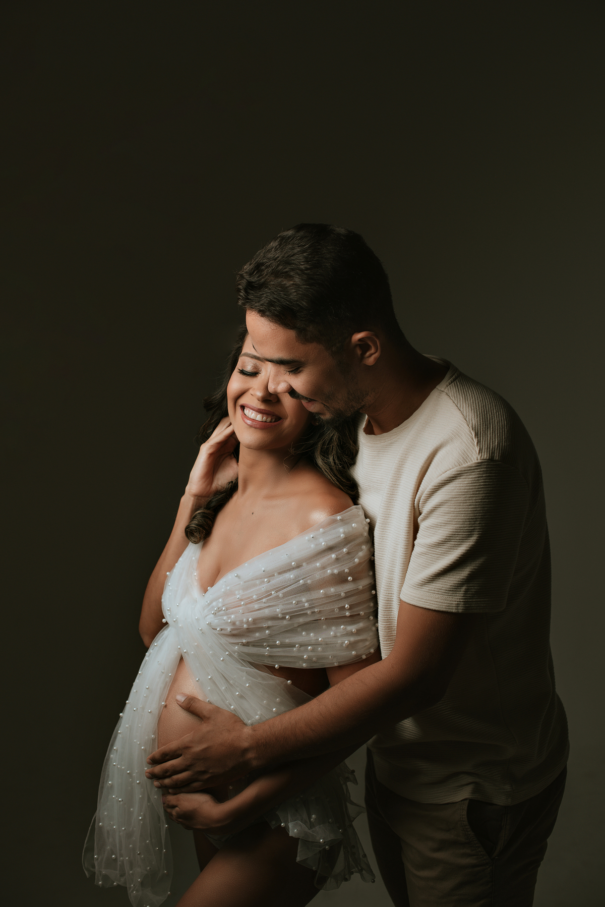 Ensaio gestante casal, estúdio tecido pérola. adriana kleine fotografias Imperatriz MA