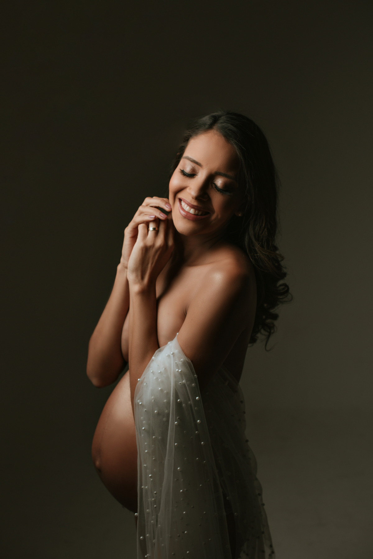 Ensaio gestante  estúdio tecido pérola. adriana kleine fotografias Imperatriz MA