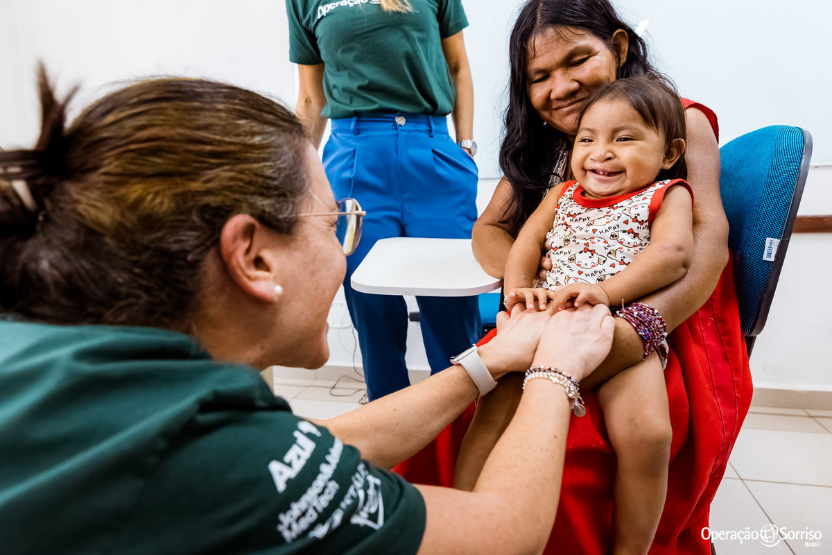Operação Sorriso Brasil, MIssão Porto Velho, Operation Smile, Azul linhas aereas, Rondônia, Lábio leporino, fenda palatina, Johnson & Johnson, triagem, cirurgias, crianças, 