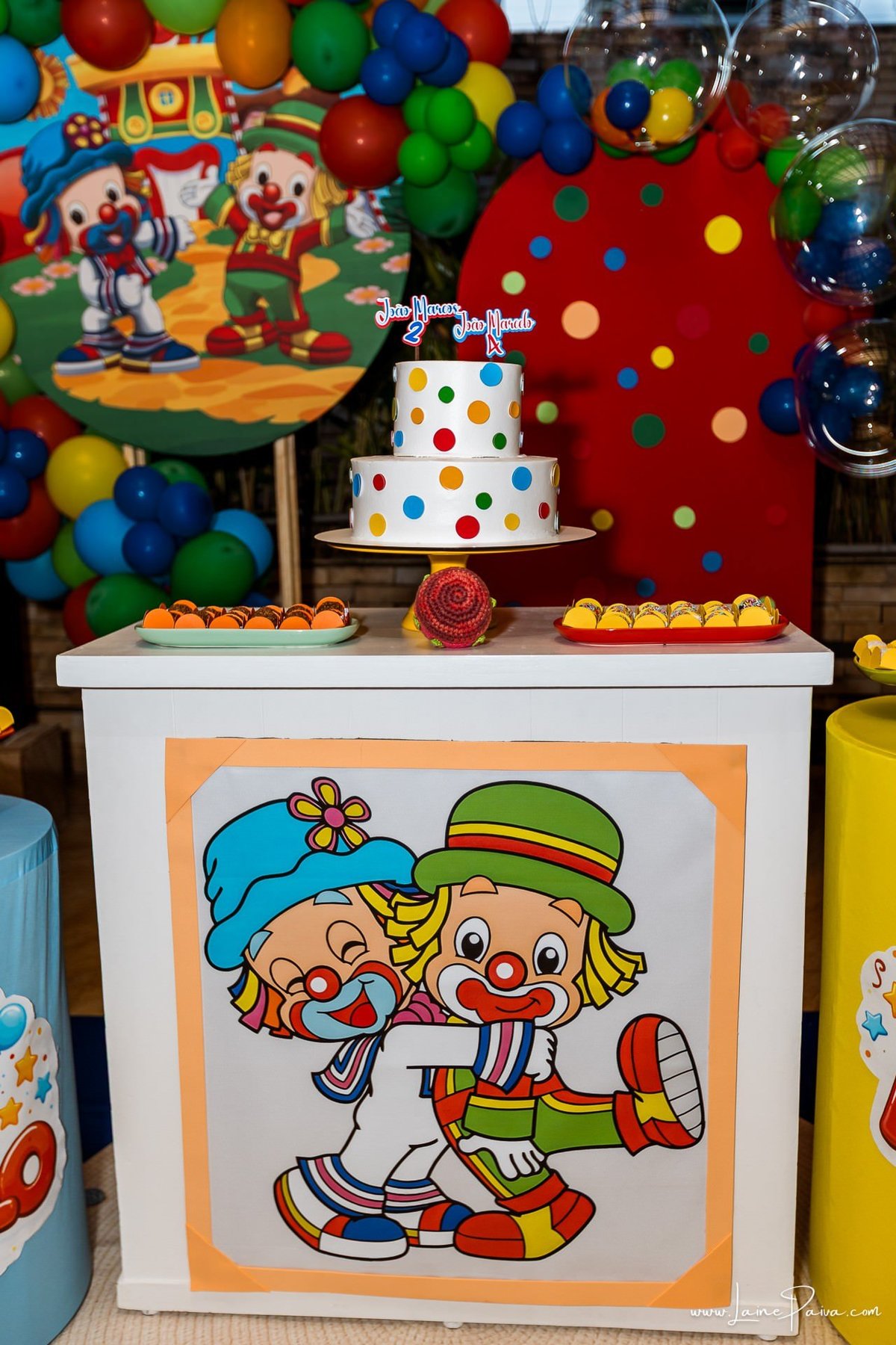 fotografia de Aniversario infantil, festa de 2 anos de Marcos e 4 anos de Marcelo no Condomínio Almerio de Paiva em Tirol em Natal, com tema Patati Patata, brincadeiras, diversão para as crianças e muito carinho de familiares e amigos.