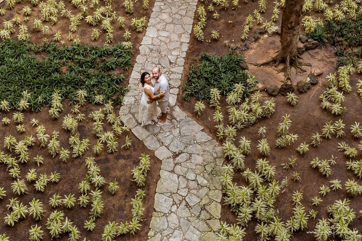 Ensaio romântico de casal em Natal, Rio Grande do Norte, com registros espontâneos feitos no Costeira Palace Resort e a paisagem do Morro do Careca e da árvore dentro do hotel como cenário.