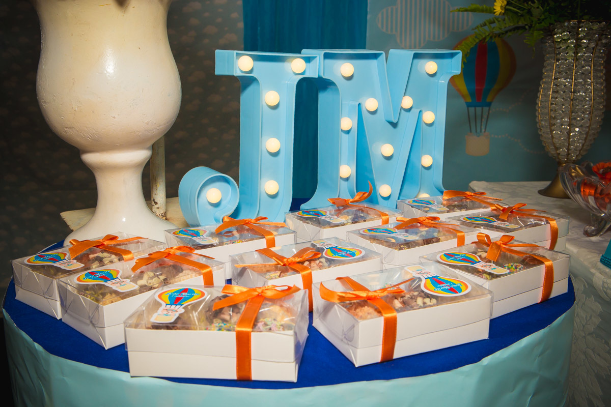 doces do aniversário com tema ursinho baloeiro