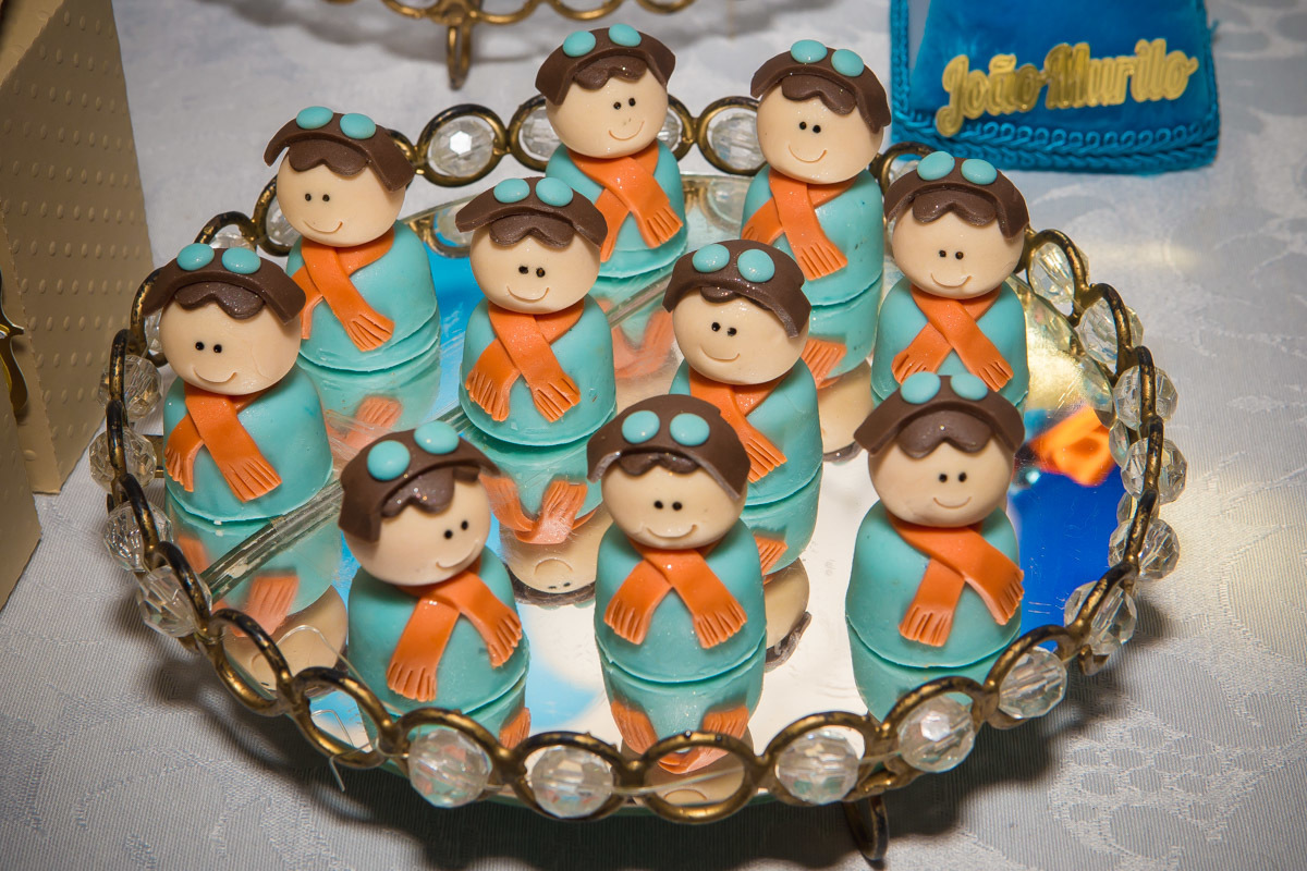 doces com aviador do aniversário ursinho baloeiro