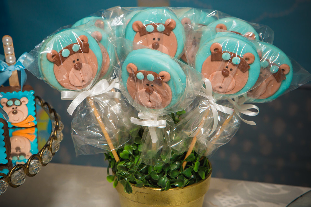 doces pirulitos do aniversário ursinho baloeiro