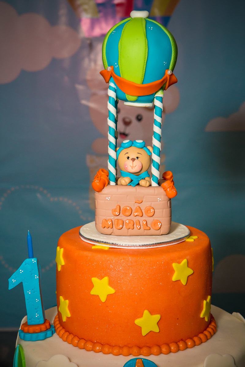 topo do bolo do aniversário ursinho baloeiro