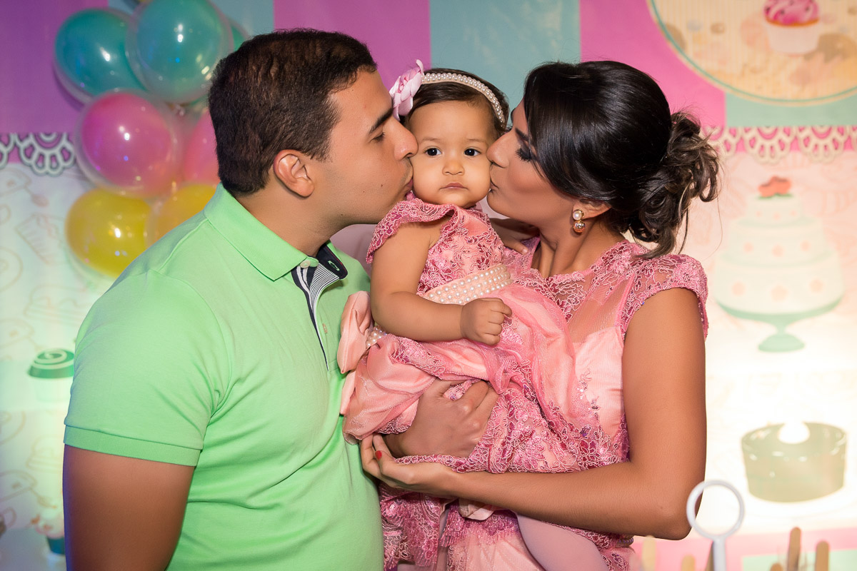 aniversario de 1 ano foto com a família