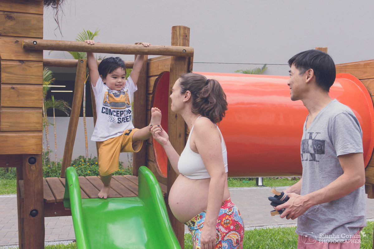 Mini Ensaio Família Kurokawa, com a Mariana no forninho <3