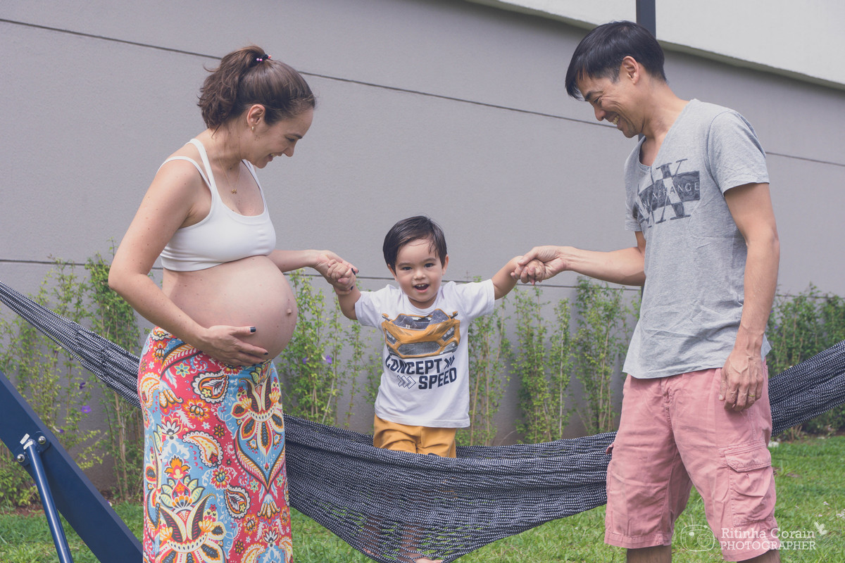 Mini Ensaio Família Kurokawa, com a Mariana no forninho <3