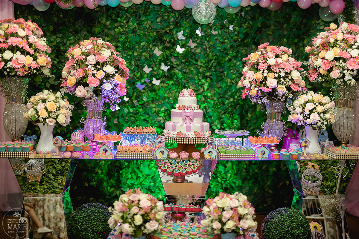 festa infantil menina passarinhos fofa